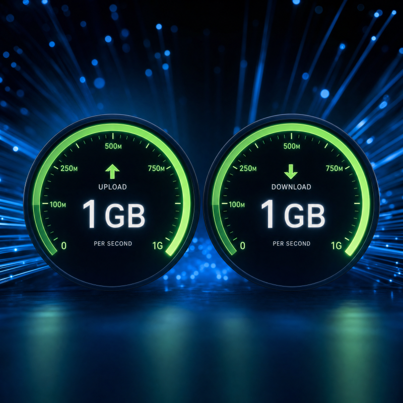 Symmetrical speeds that make everything feel instant with Fiber Internet.